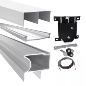 Sistema para puertas corredizas con marco de aluminio