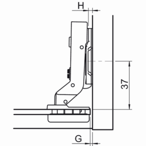 Bisagra de cazoleta Häfele Metalla 310 A/SM 95°